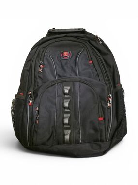 SwissGear Black Backpack with Red Accents